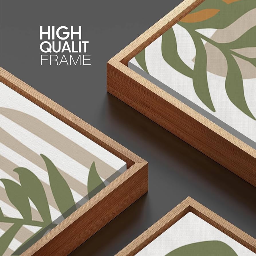 Amazon.com: BINCUE White Boho Wall Art Set of 3, Mid-Century